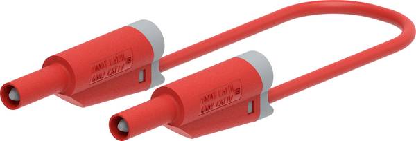 Electro PJP 2714-IEC-CD1-100R merací kábel [zásuvkový konekotr 4 mm , banánková zástrčka - ] 100 cm červená 1 ks