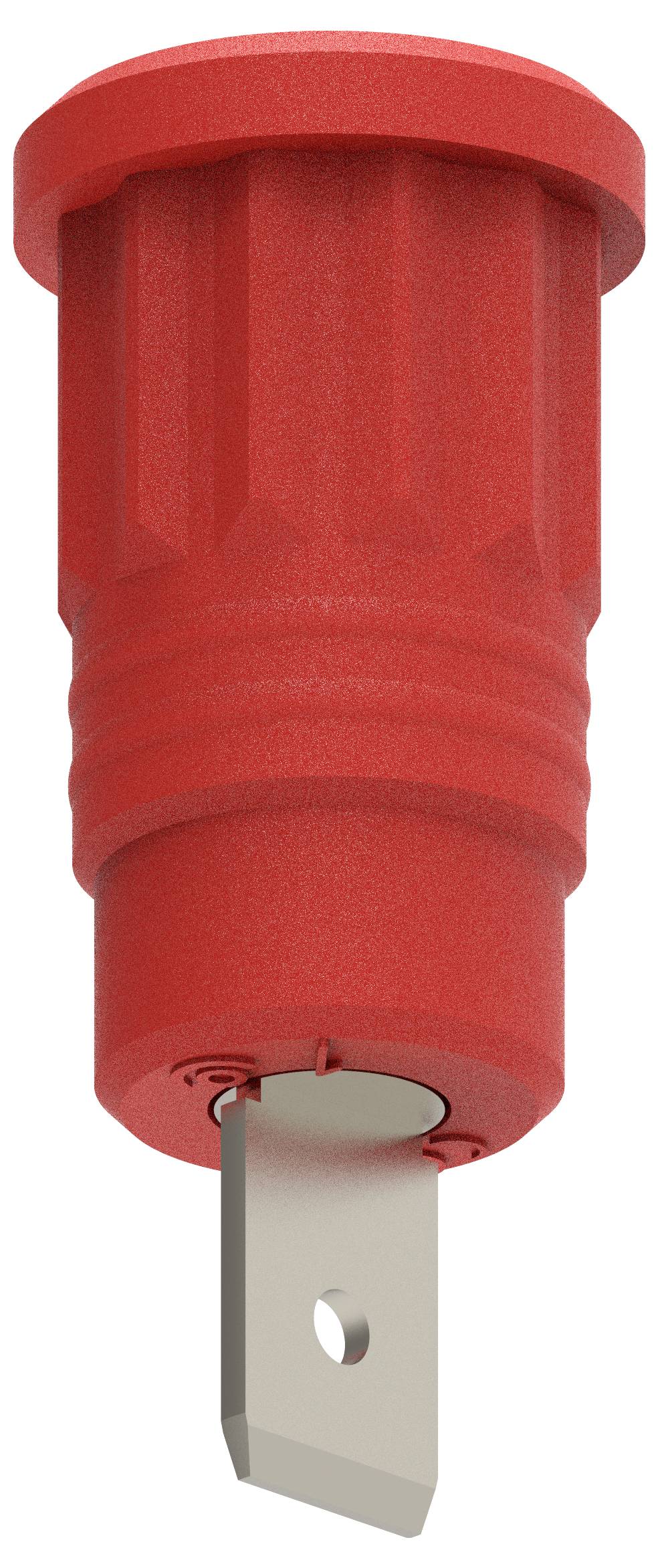 Electro PJP 3286-CD1-R bezpečnostná lisovaná zásuvka 4 mm Ø pin: 4 mm červená 1 ks Single-2