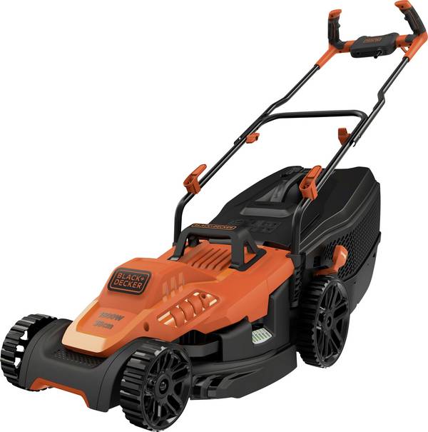 Black & Decker  elektrický/á kosačka  s nastavením výšky kosenia 1600 W  Šírka kosenia 38 cm