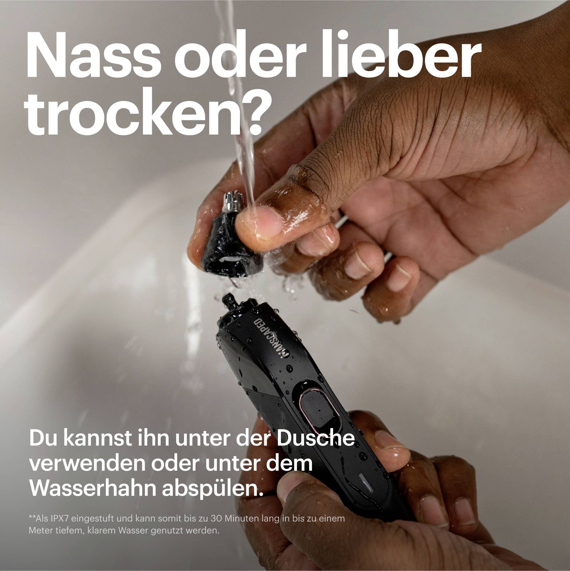 MANSCAPED Weed Wacker 2.0 zastrihávač ušných a nosných chĺpkov čierna-3