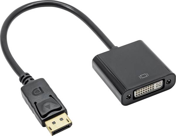 Akyga AK-AD-58  adaptér [1x DVI zásuvka 24+5-pólová - 1x zástrčka DisplayPort]  4K UHD 20 cm