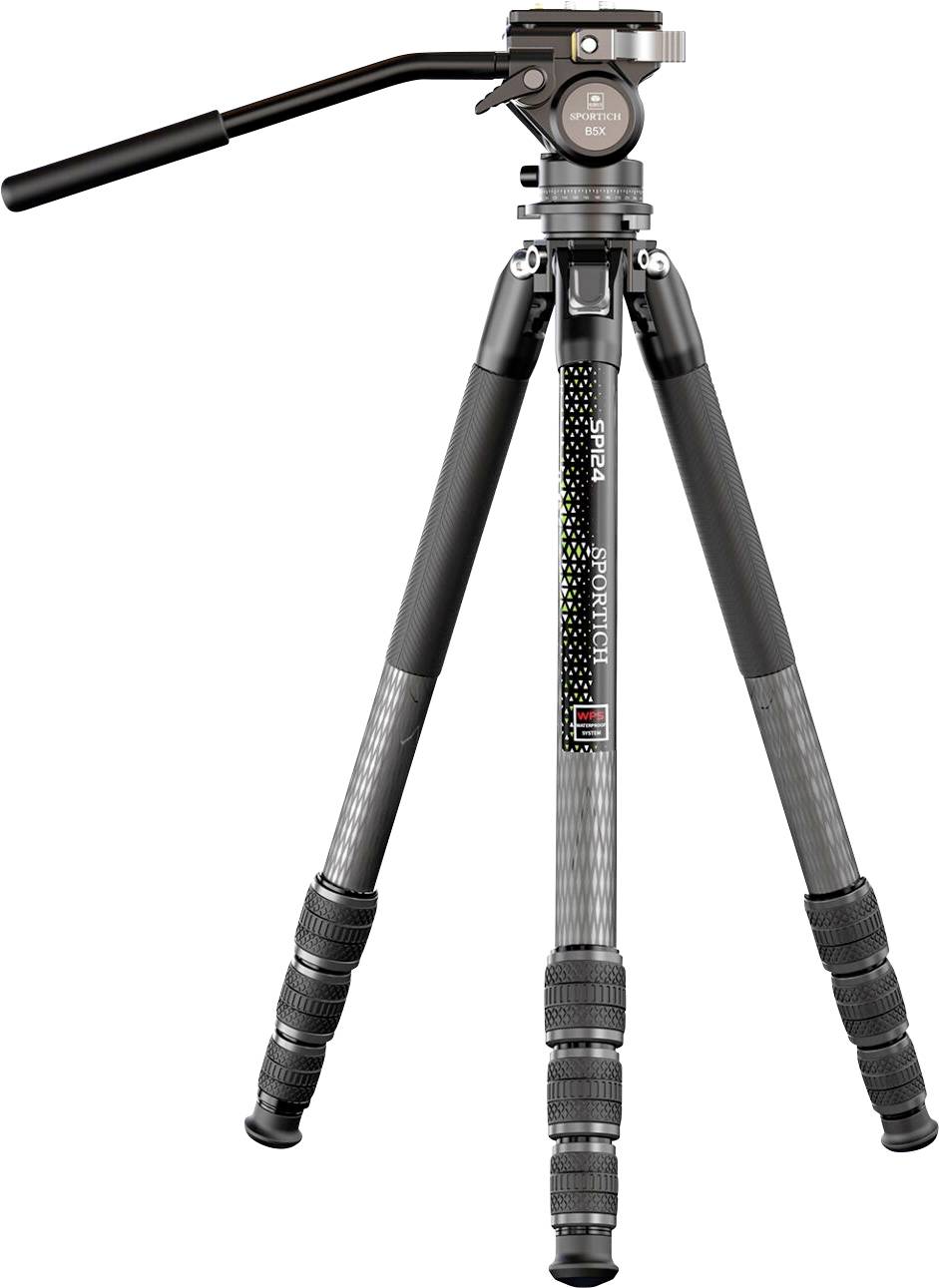 SIRUI Europe Sirui Sportich SP124 + B5X Carbon Treppiede Altezza operativa=13 - 153.5 cm