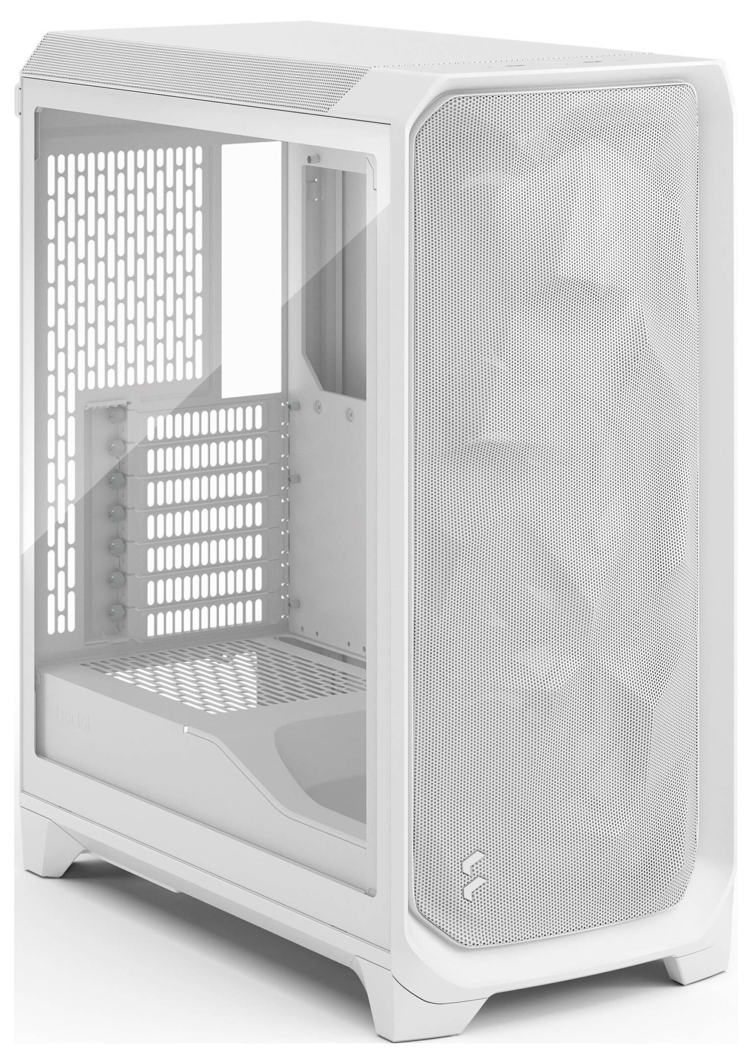 Fractal Design FD-C-MES3A-04 tower PC skrinka biela bočné okno, prachový filter, 3 predinštalované ventilátory-2