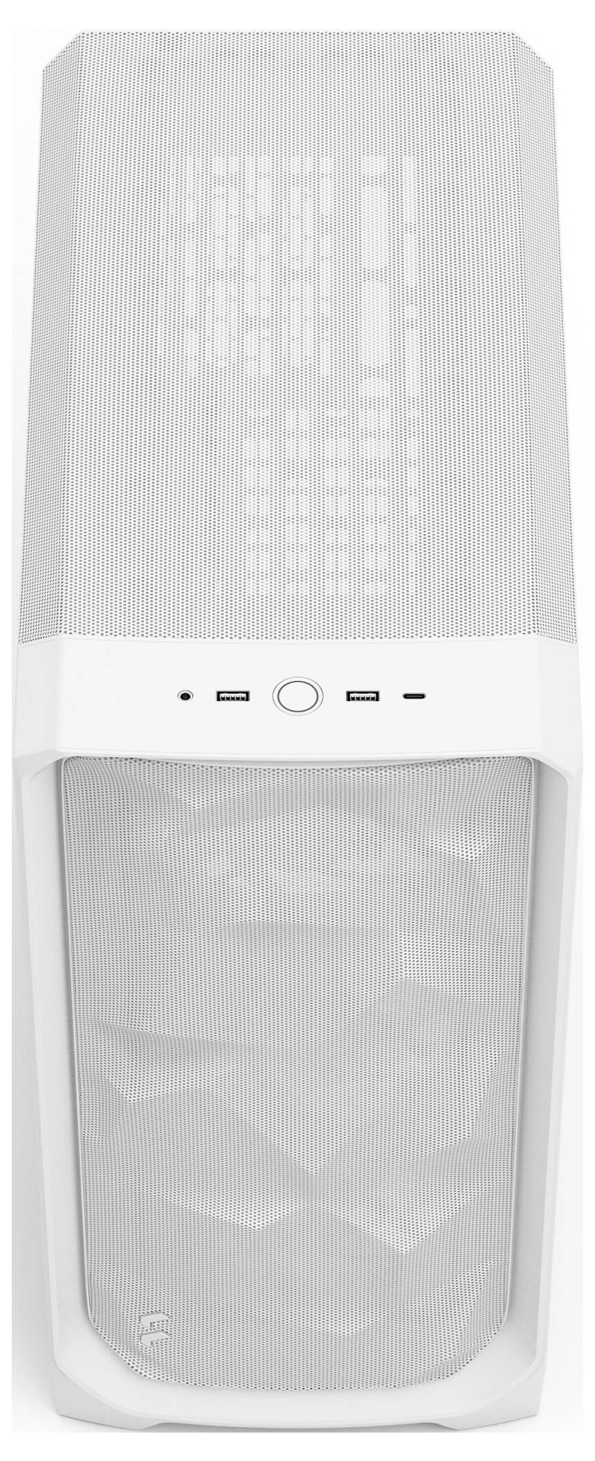 Fractal Design FD-C-MES3A-04 tower PC skrinka biela bočné okno, prachový filter, 3 predinštalované ventilátory-5