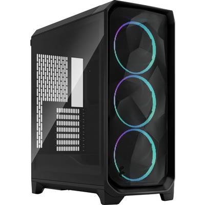 Fractal Design FD-C-MES3A-06 tower PC skrinka čierna integrované osvetlenie, prachový filter, 3 predinštalované ventilát-0