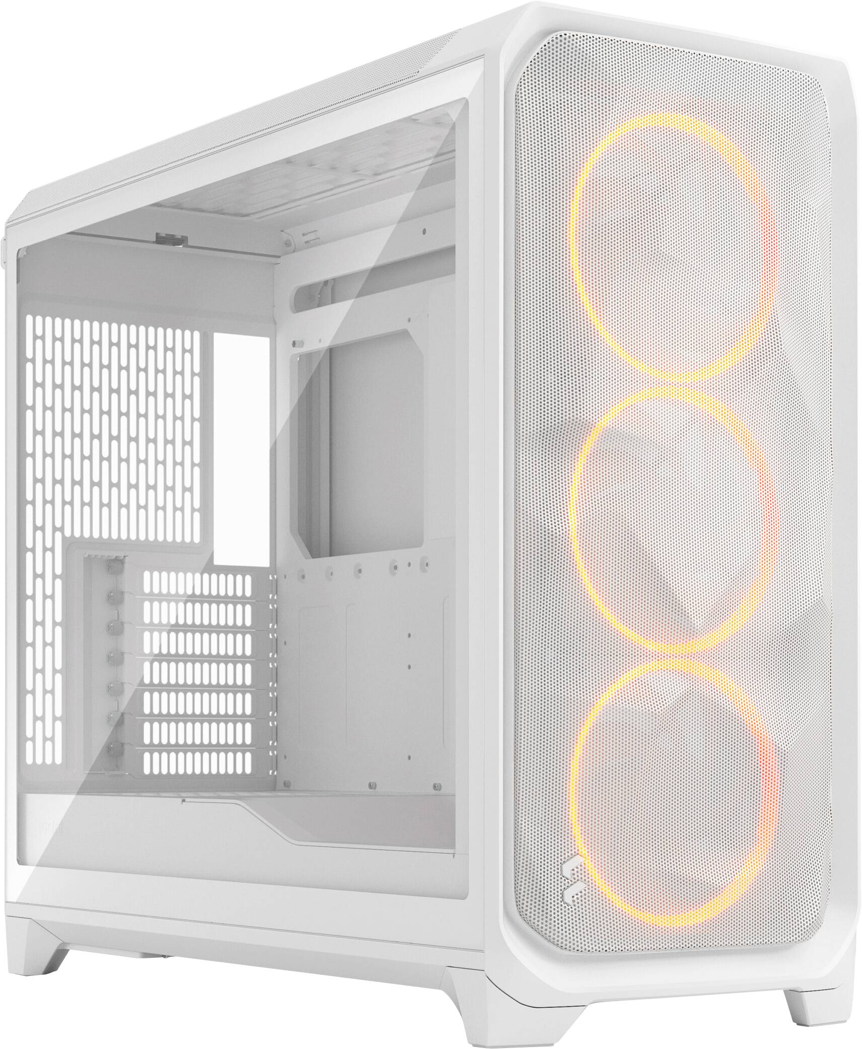 Fractal Design FD-C-MES3X-06 full Tower PC skrinka biela prachový filter, bočné okno-0