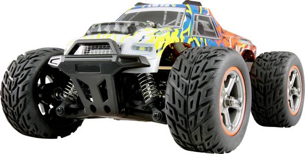 Amewi AMEWI - Hyper Go MAX20 Monstertruck Li-Po 750mAh blau/orange modrá, oranžová komutátorový 1:20 RC model auta elektrický monster truck 4WD (4x4) RtR  so svetelným efektom