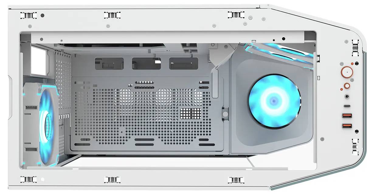 Cougar CGR-58M6W-RGB midi tower PC skrinka viacfarebná bočné okno-10