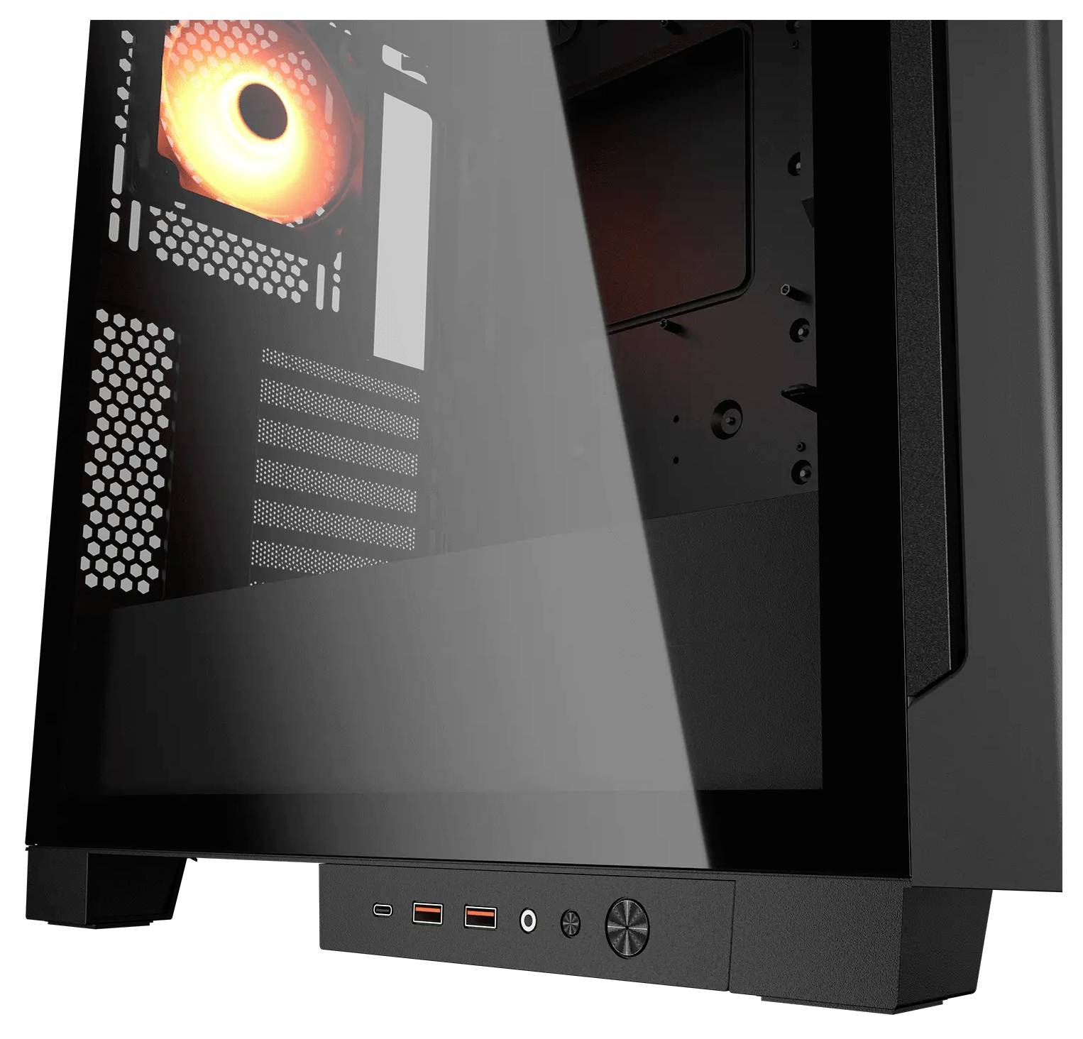 Cougar CGR-5YA2B-RGB midi tower PC skrinka viacfarebná 2 predinštalované ventilátory-1