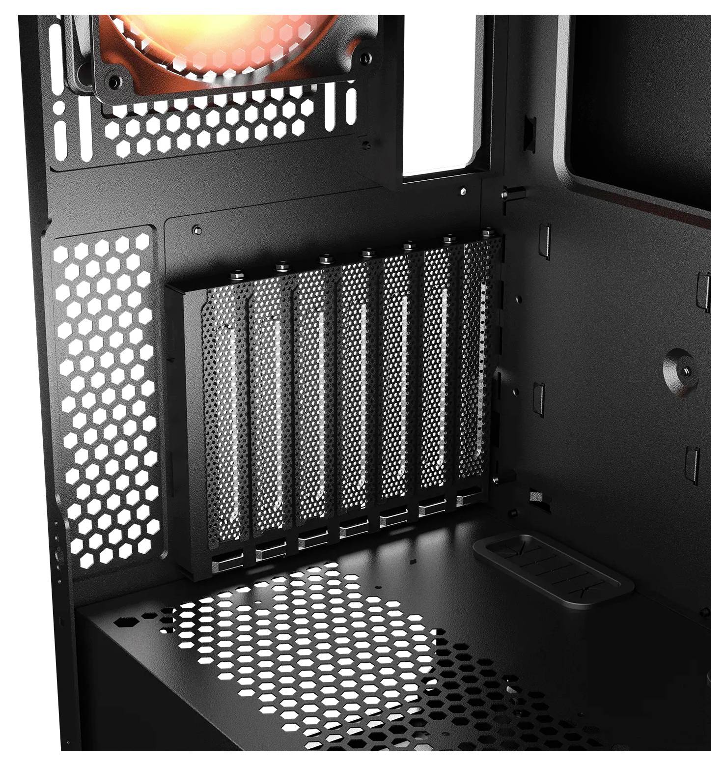 Cougar CGR-5YA2B-RGB midi tower PC skrinka viacfarebná 2 predinštalované ventilátory-8