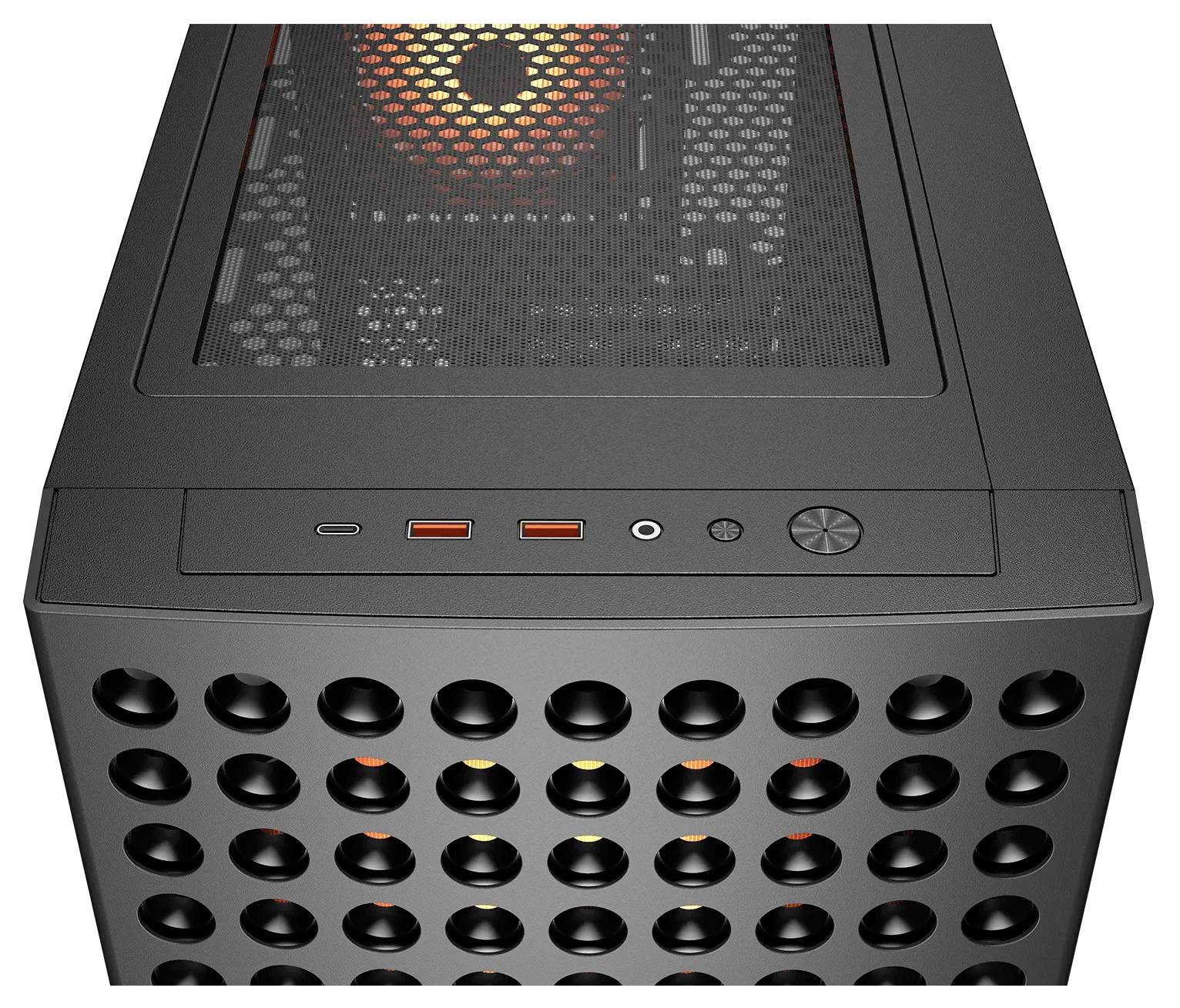 Cougar CGR-5YA2B-RGB midi tower PC skrinka viacfarebná 2 predinštalované ventilátory-14