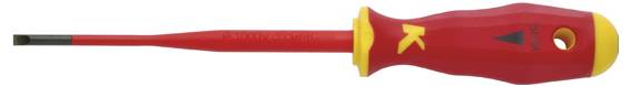Klauke VDE Platte schroevendraaier Kopbreedte: 3.5 mm Koplengte: 100 mm