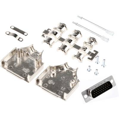 MH Connectors MHDM15-HD26MS-K sada D-SUB zásuvková lišta 180 ° Pólov: 15 spájkovaný 1 ks-0