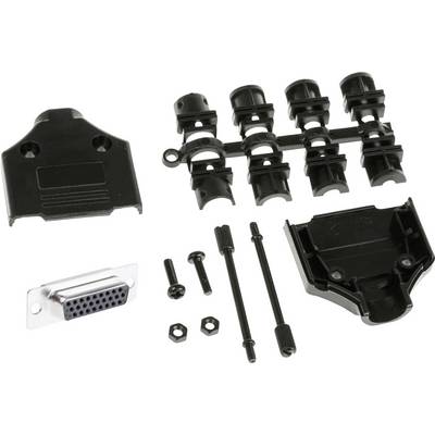MH Connectors MHDTPPK15HD26FSK sada D-SUB zásuvková lišta 180 ° Pólov: 15 spájkovaný 1 ks-0