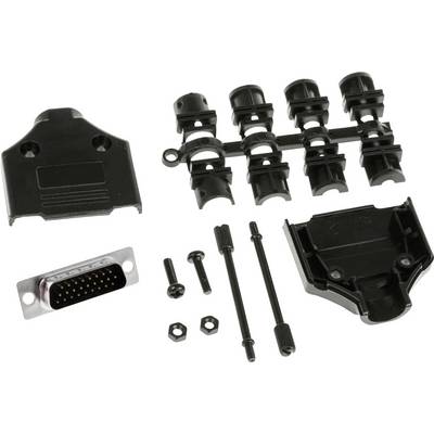 MH Connectors MHDTPPK15HD26MSK sada D-SUB kolíkové lišty 180 ° Pólov: 15 spájkovaný 1 ks-0