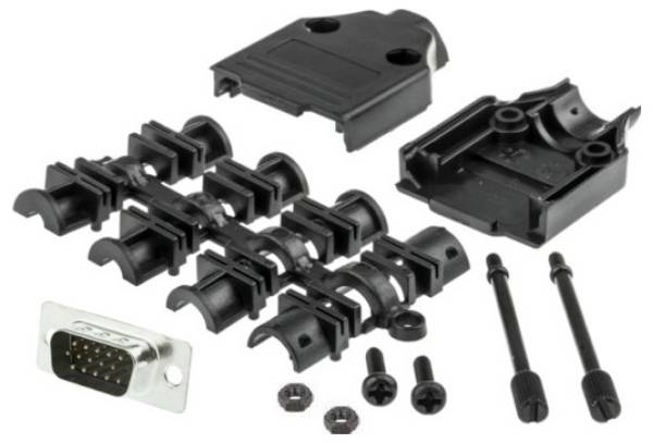 MH Connectors  MHDTPPK9HD15MSK sada D-SUB kolíkové lišty 180 ° Pólov: 9 spájkovaný 1 ks