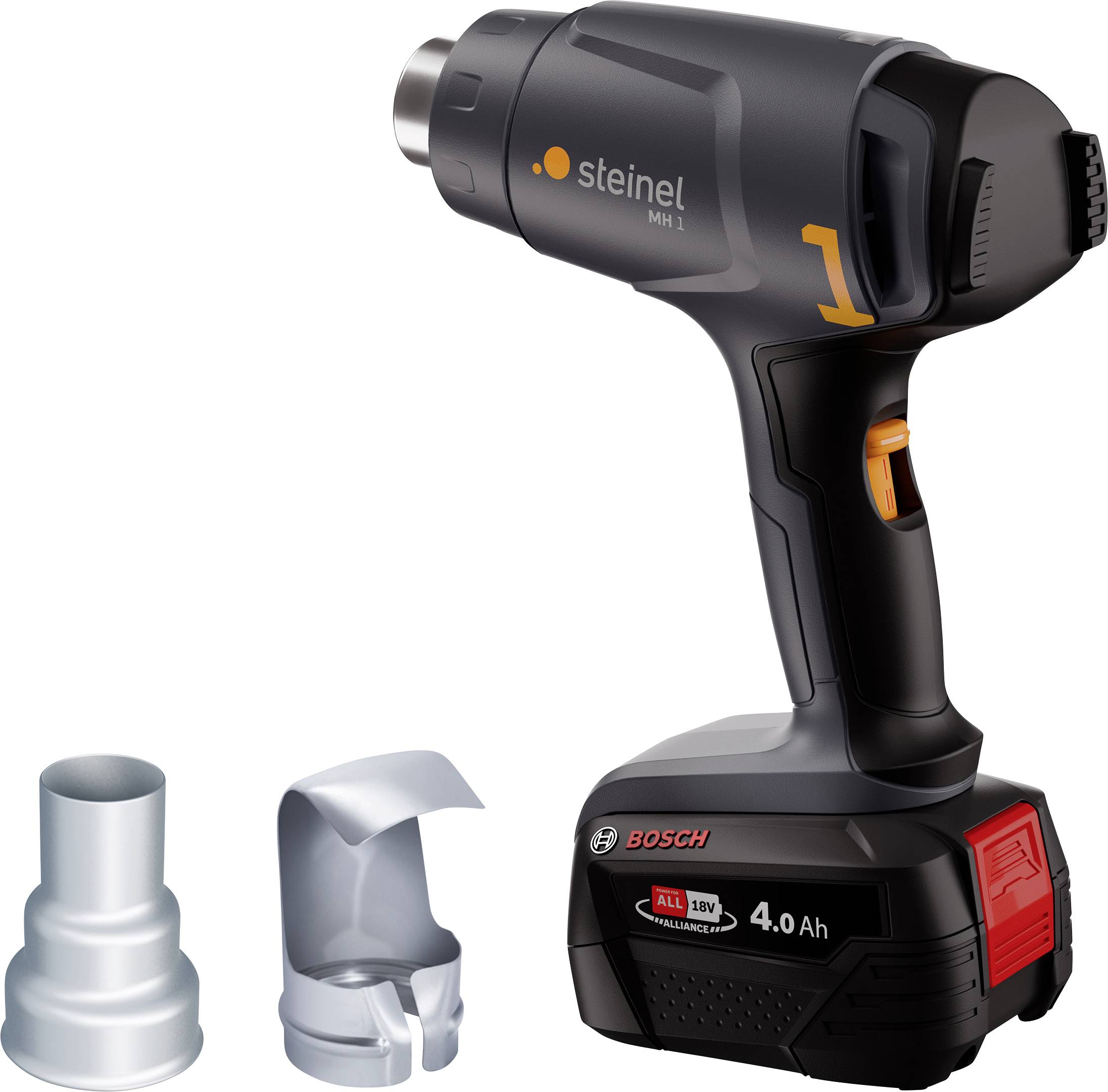 Steinel 088071 HEISSLUFTGEBLAESE AKKU MH 1 SET 4AH LG Soffiatore ad aria calda a batteria incl. batteria ricaricabile, incl. caricabatterie 500 W