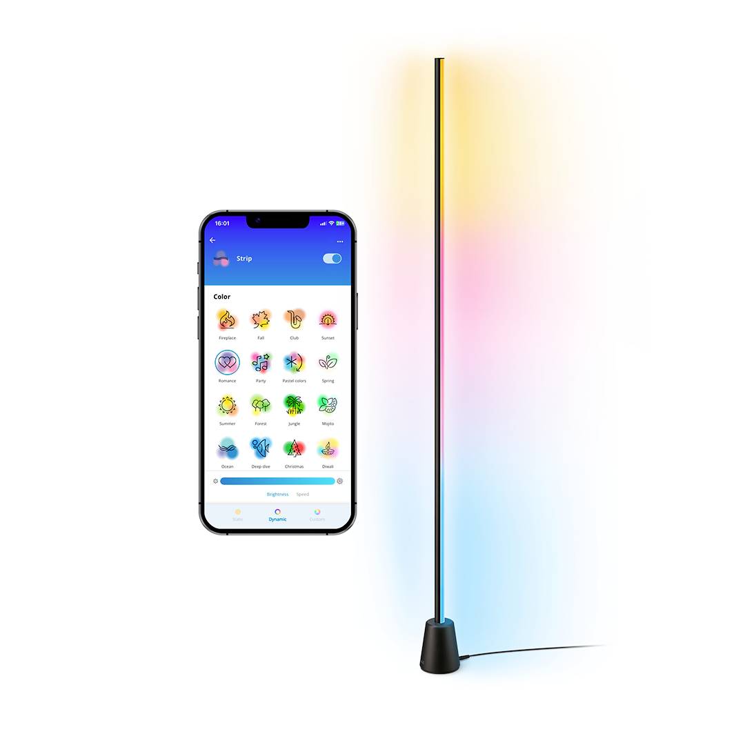 WiZ 8719514865273 LED pevne zabudované LED osvetlenie 9.7 W RGB (Ø x v) 90 mm x 135.5 cm stmievateľná, ovládanie cez mob-1