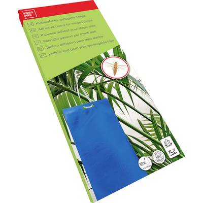 Swissinno Blaue Klebetafeln für geflügelte Thrips 10er, 1 271 235, lepiace lapače na hmyz 10 ks, funkce: lepiaca fólia-0
