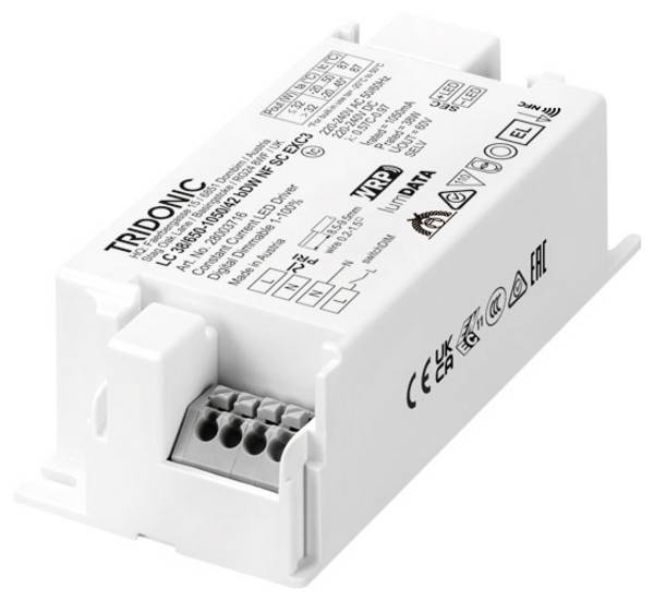 Tridonic LC 38W 650-1050mA 42V bDW NFC SC EXC3 LED driver   36 W 1.05 A 7.5 - 42 V