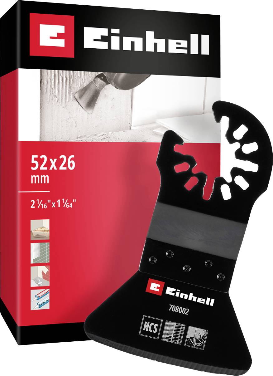 Einhell 708002 Schaber HCS, Starr 52mm Acciaio al cromo vanadio, HCS Raschietto 52 mm 1 pz.