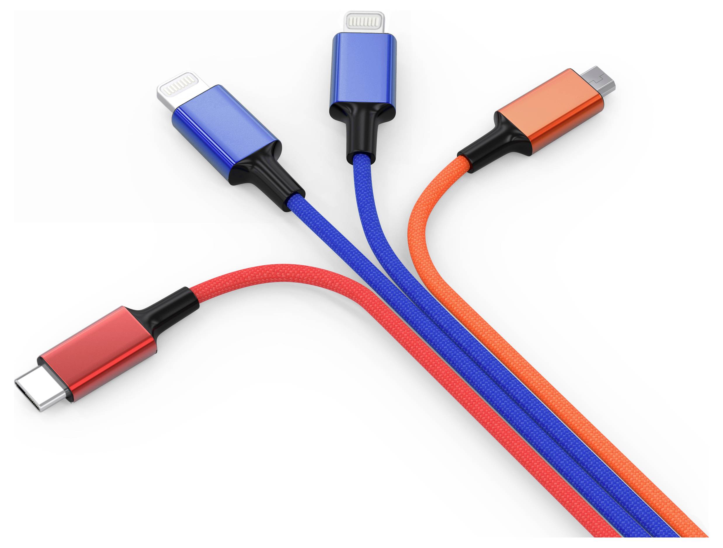Smrter Nabíjací kábel USB USB-C ® zástrčka 120 cm viacfarebná textilný plášť SMRTER_ELITE_L_MIX-1