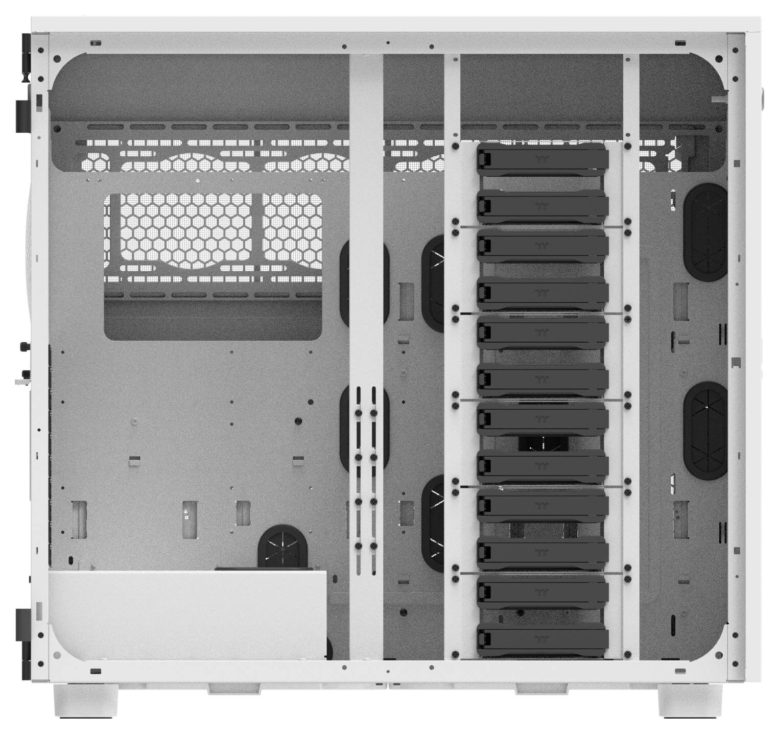 Thermaltake AX700 TG Snow White full Tower herné puzdro snehobiela-7