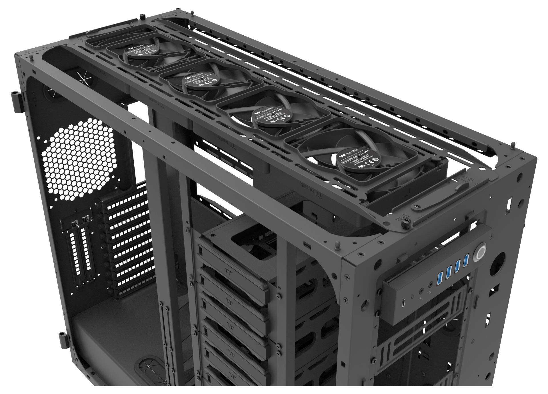 Thermaltake AX700 Black full Tower herné puzdro čierna-18