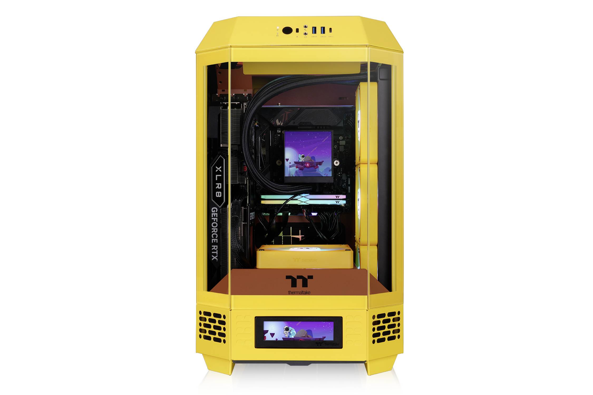 Thermaltake The Tower 250 Butter Caramel mini tower herné puzdro karamel-7