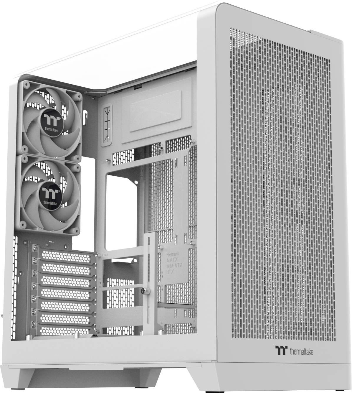 Thermaltake View 390 Air Snow White midi tower PC skrinka snehobiela-0