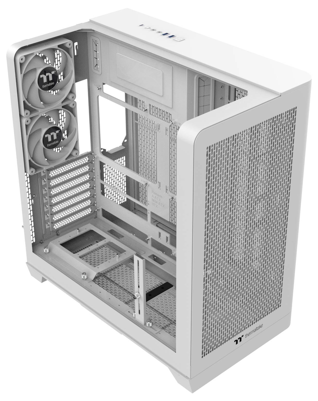 Thermaltake View 390 Air Snow White midi tower PC skrinka snehobiela-1