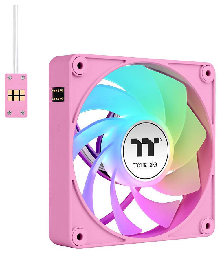Thermaltake CT120 EX Reverse ARGB Sync PC Cooling Fan Pink 3 Pack PC vetrák s krytom ružová (š x v x h) 120 x 120 x 25 m-9