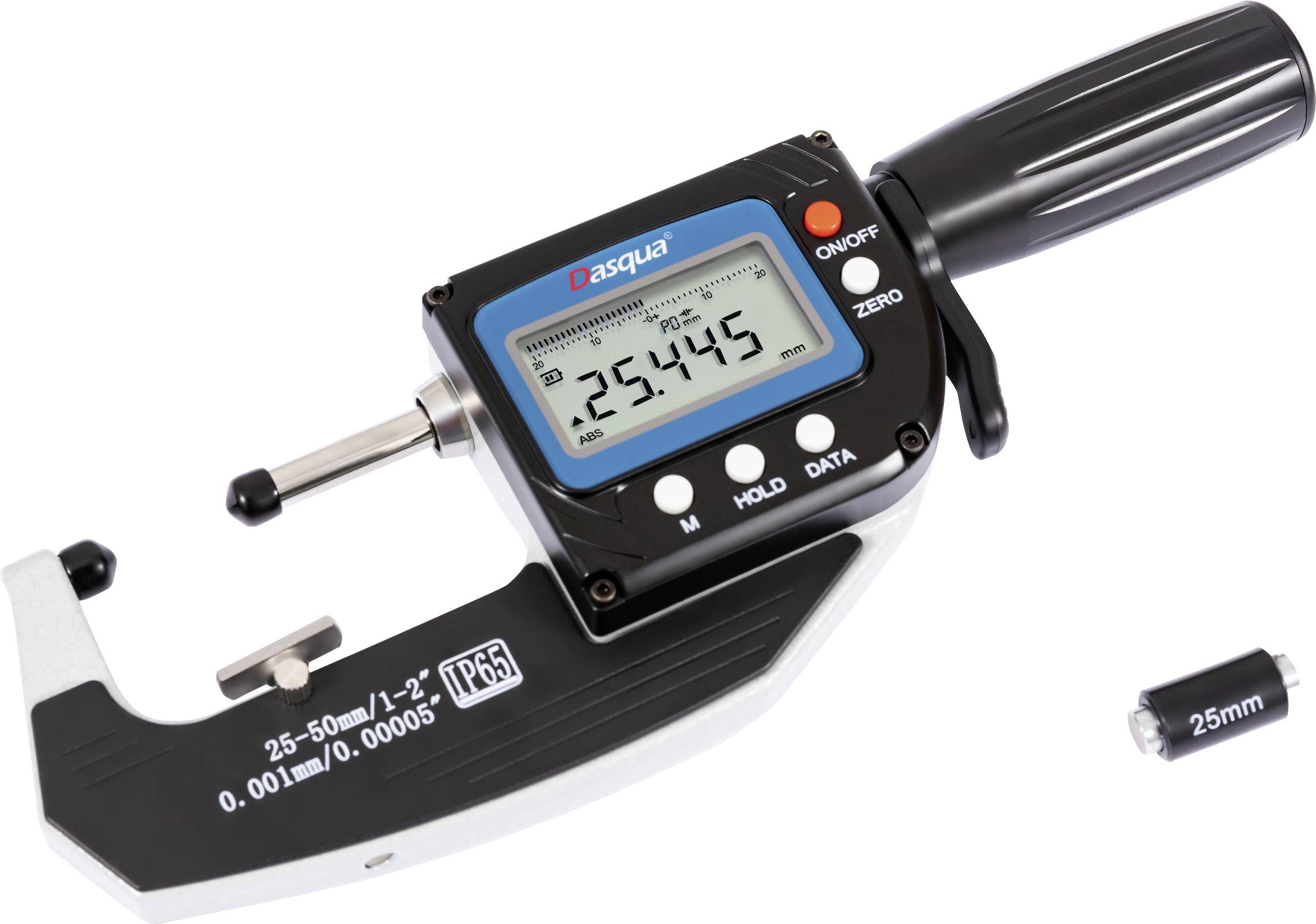 Dasqua 4105-0010 Digitale diktemeter (l x b) 180 mm x 68 mm Met digitale weergave 50 mm Aflezing: 0.001 mm afbeelding