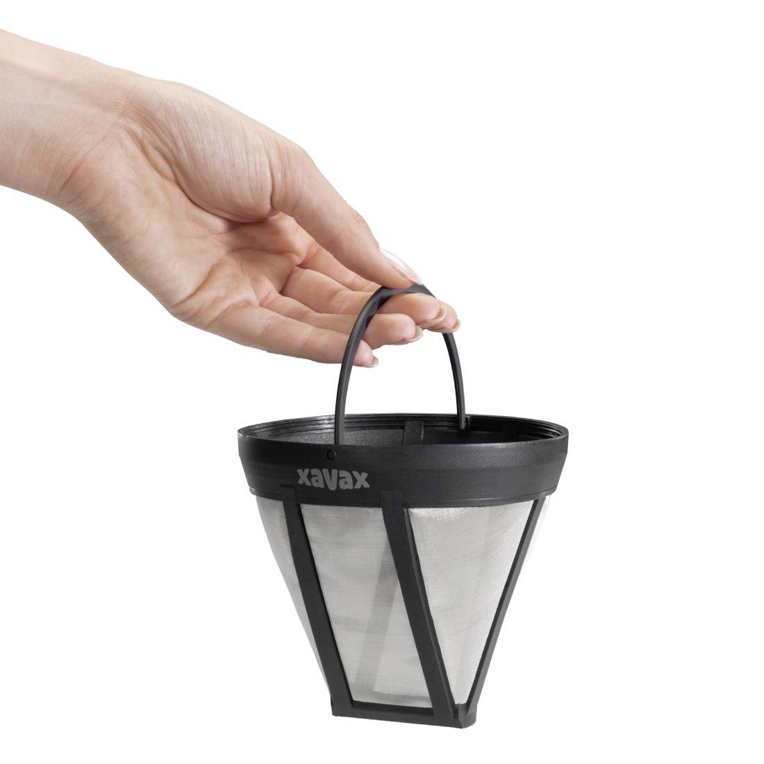Xavax Dauerfilter für Kaffeemaschine, Kaffeefilter-Ersatz für Größe 4, Schwarz 00111263 permanentný kávový filter-3