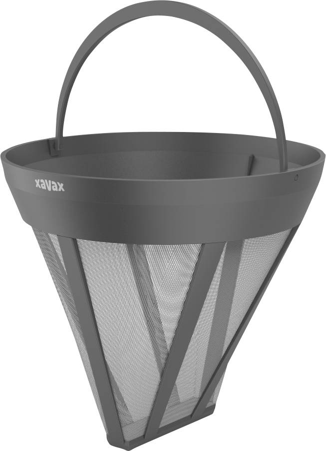 Xavax Dauerfilter für Kaffeemaschine, Kaffeefilter-Ersatz für Größe 4, Schwarz 00111263 Filtro caffè