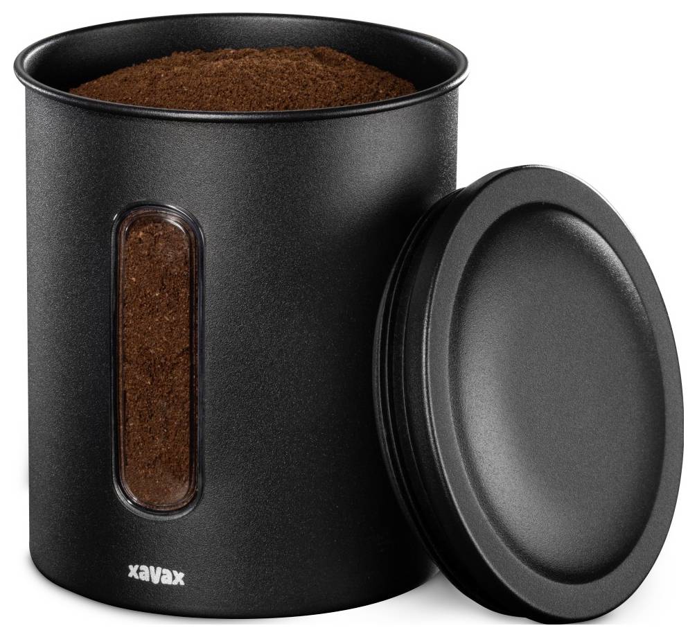 Xavax Kaffeedose für 500g Bohnen oder 700g Pulver, luftdicht, aromadicht, Schwarz 00111275 nádobka pre kávové zrná-1