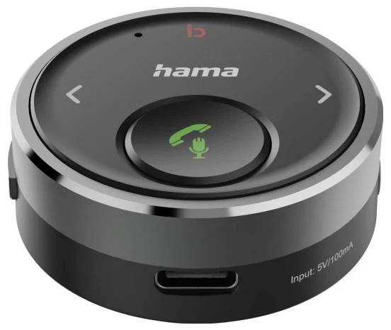 Hama Bluetooth®-Receiver für Kfz, 3,5-mm-Stecker, Sprachsteuerung, Freisprechen Vivavoce Bluetooth®