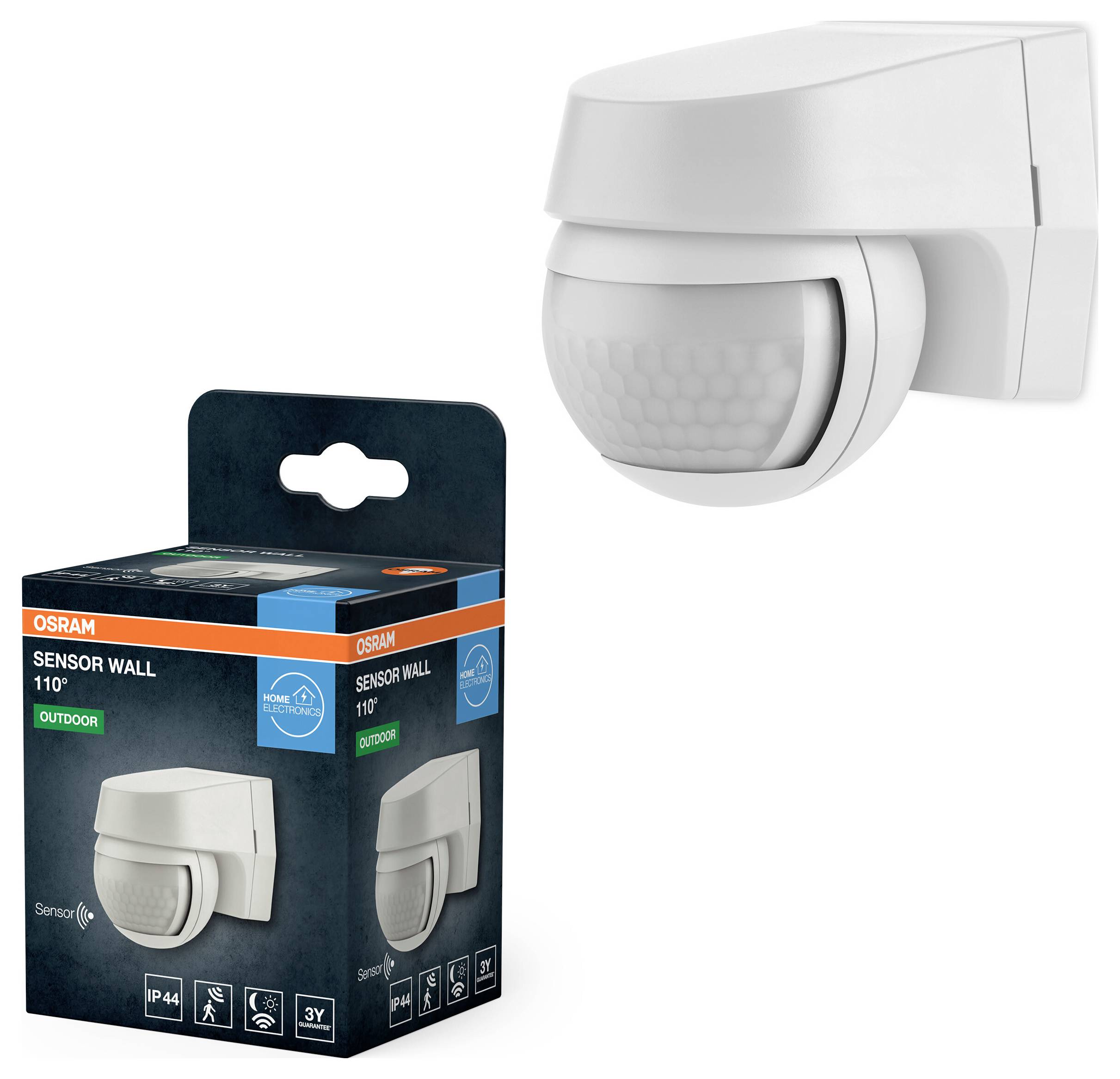 OSRAM HOMELIGHTING SENSOR WALL 110DEG IP44 WT 4099854454134 LED vonkajšie nástenné osvetlenie  LED-1