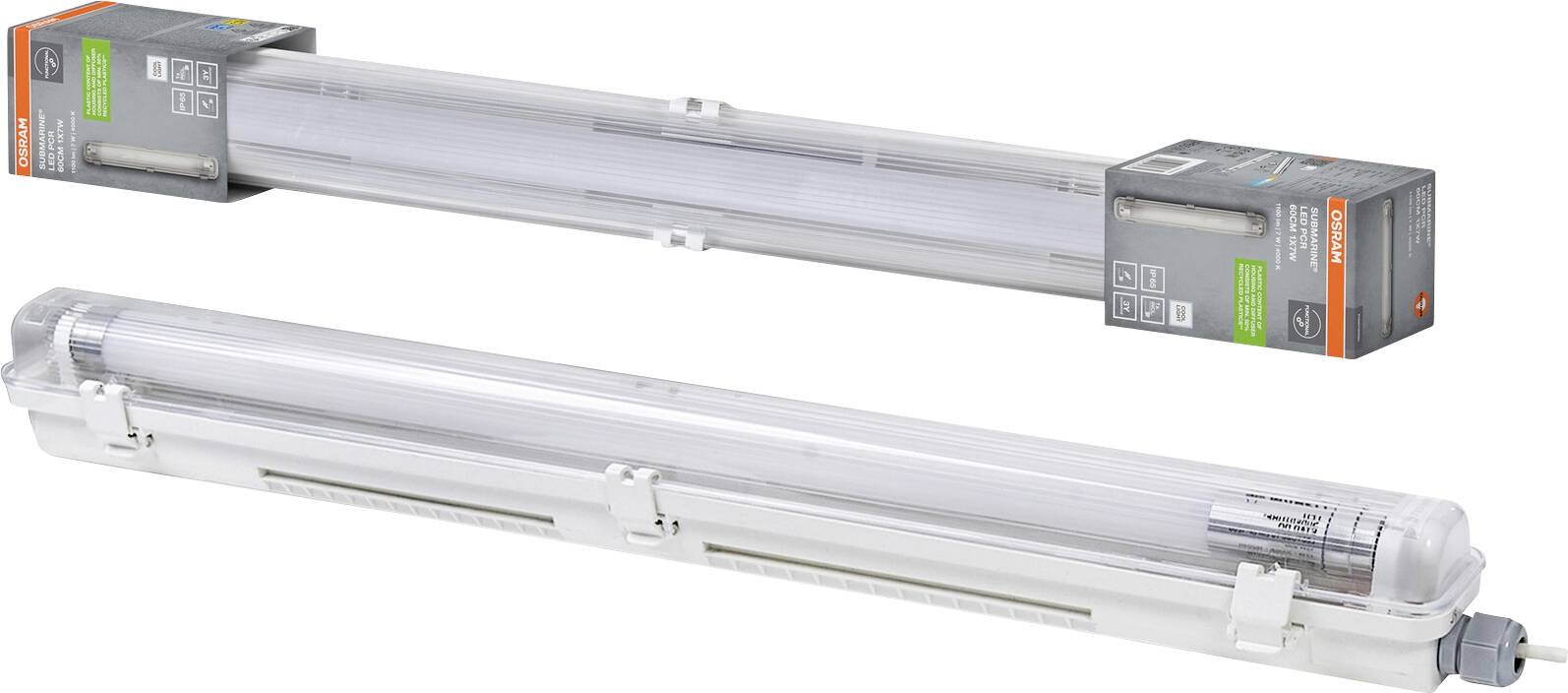 OSRAM HOMELIGHTING Submarine Recycled Plastic 60 1 X 7W 840 G13 T8 LED svetlo do vlhkých priestorov LED trubica G13 7 W neutrálna biela