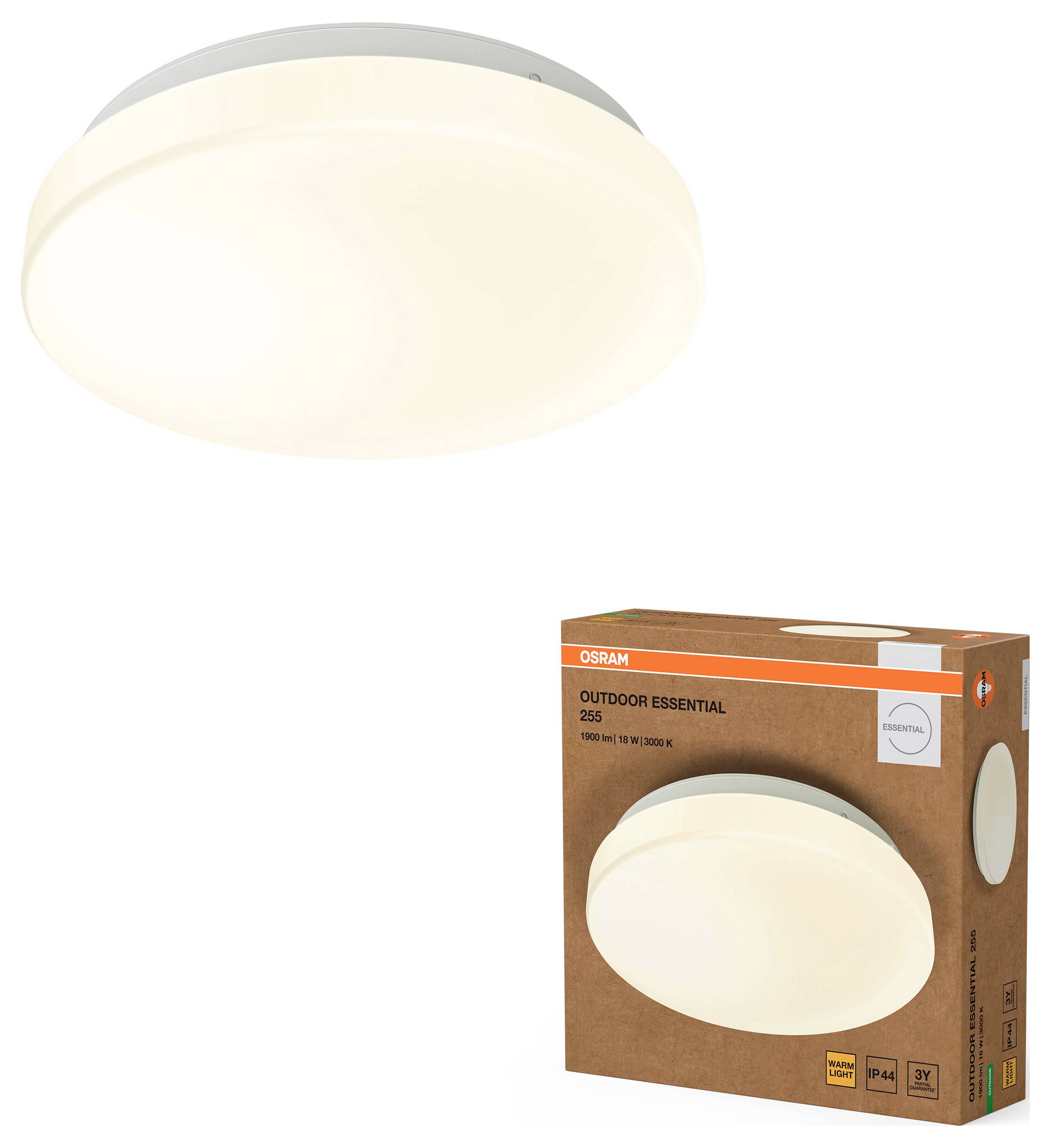OSRAM HOMELIGHTING Outdoor Essential 255mm 18W 830 White 4099854445309 LED vonkajšie nástenné osvetlenie  LED 18.00 W bi-1