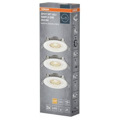 OSRAM HOMELIGHTING Spot Set Adj Simple Dim 3 x 4.9W 2700K White 4099854445842 LED vonkajšie nástenné osvetlenie LED mod-2