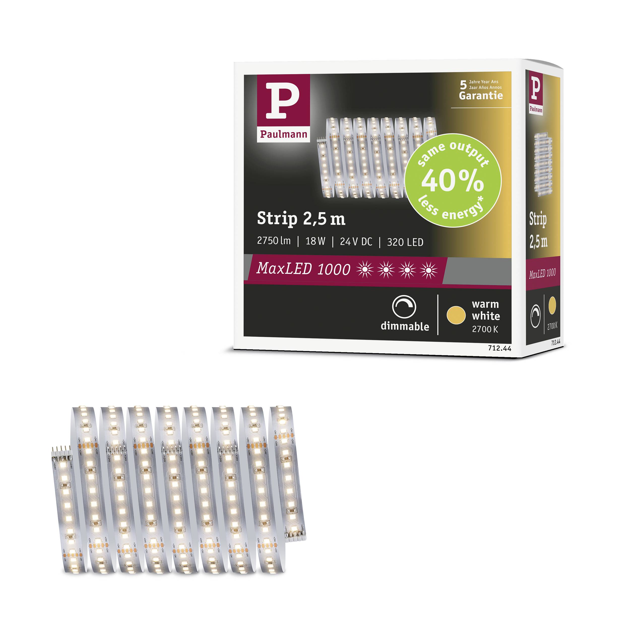 Paulmann MaxLED 1000 71244 LED pásik 2.5 m teplá biela-7