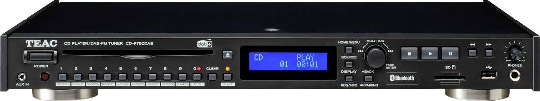 TEAC CD-P750DAB CD Player/DAB+/FM EU/UK Lettore CD Nero Lettore CD, DAB+