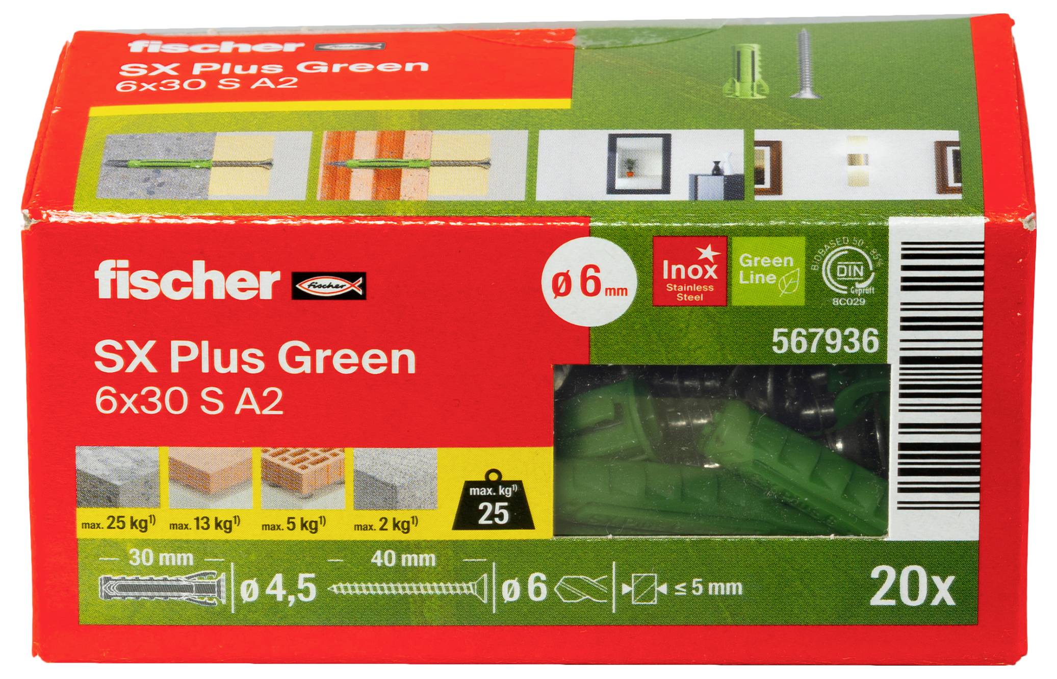 Fischer SX Plus Green hmoždinka 567936 20 ks-4