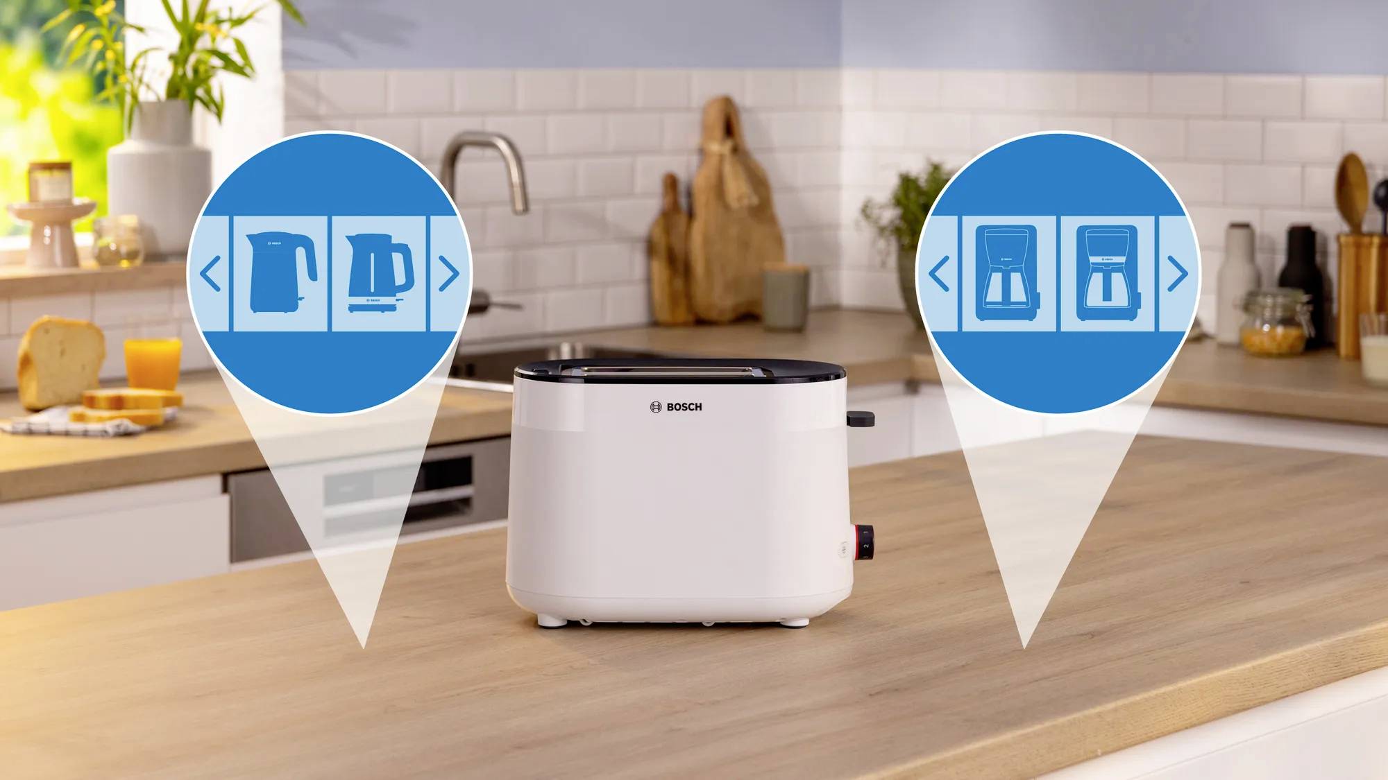 Bosch Kompakt Toaster MyMoment, weiß hriankovač biela-2