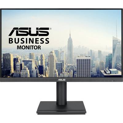 Obchodný monitor Asus zobrazujúci panorámu miest s mrakodrapmi vrátane Empire State Building pod jasnou oblohou.