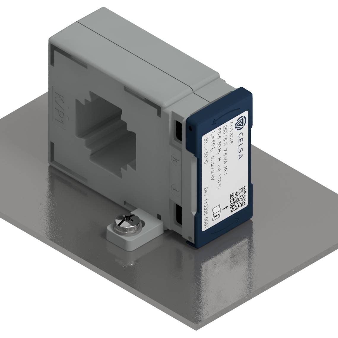 Celsa ALO-E 3015 600/5A 5VA Kl. 0.5s prúdový transformátor. kalibrovaný Primárny prúd 600 A Sekundárny prúd 5 A 1 ks-1
