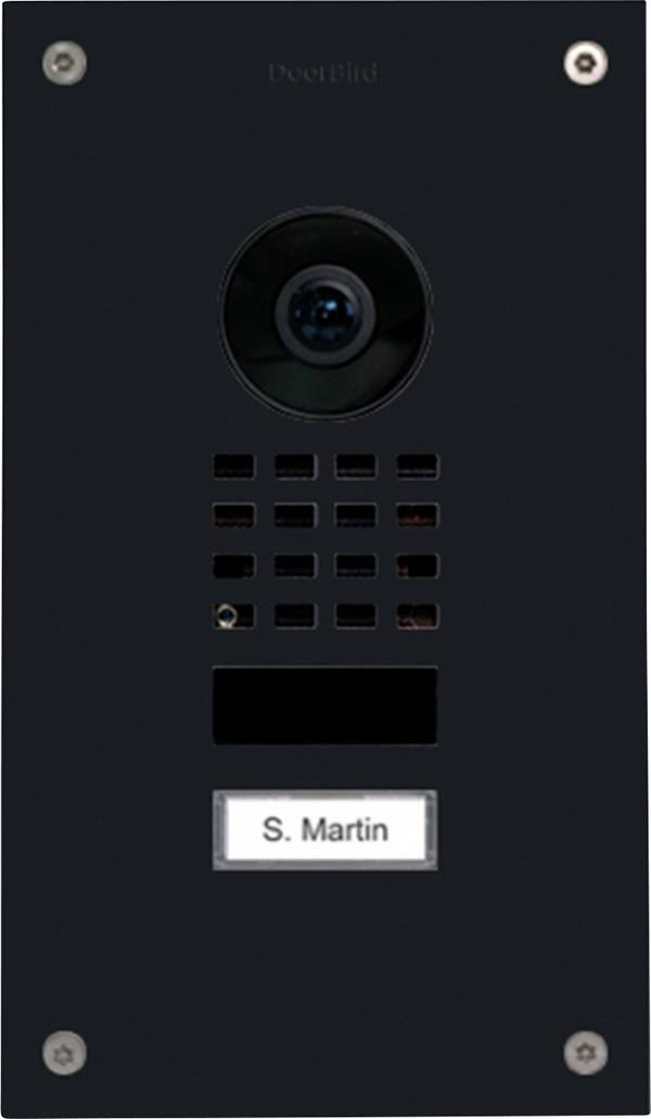 DoorBird D1101UV Bluetooth®, LAN domovej telefón vonkajšia jednotka, grafit čierna (hodvábne matná), 423880399
