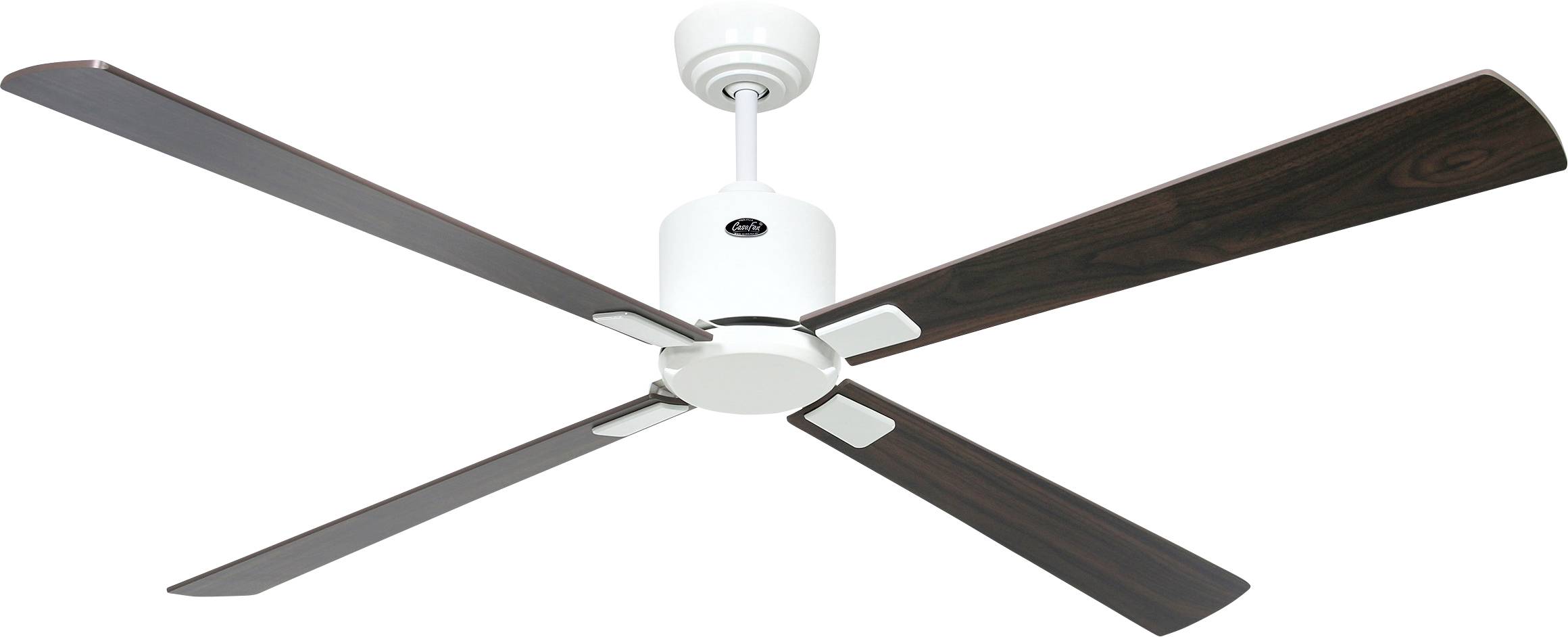 CasaFan ECO NEO III 152 WE-NB/KI WiFi Flügel Nussbaum/Kirsche Plafondventilator 27 W (Ø x h) 152 cm x 360 mm Wit Met afstandsbediening, Timer, Met wintermodus, afbeelding