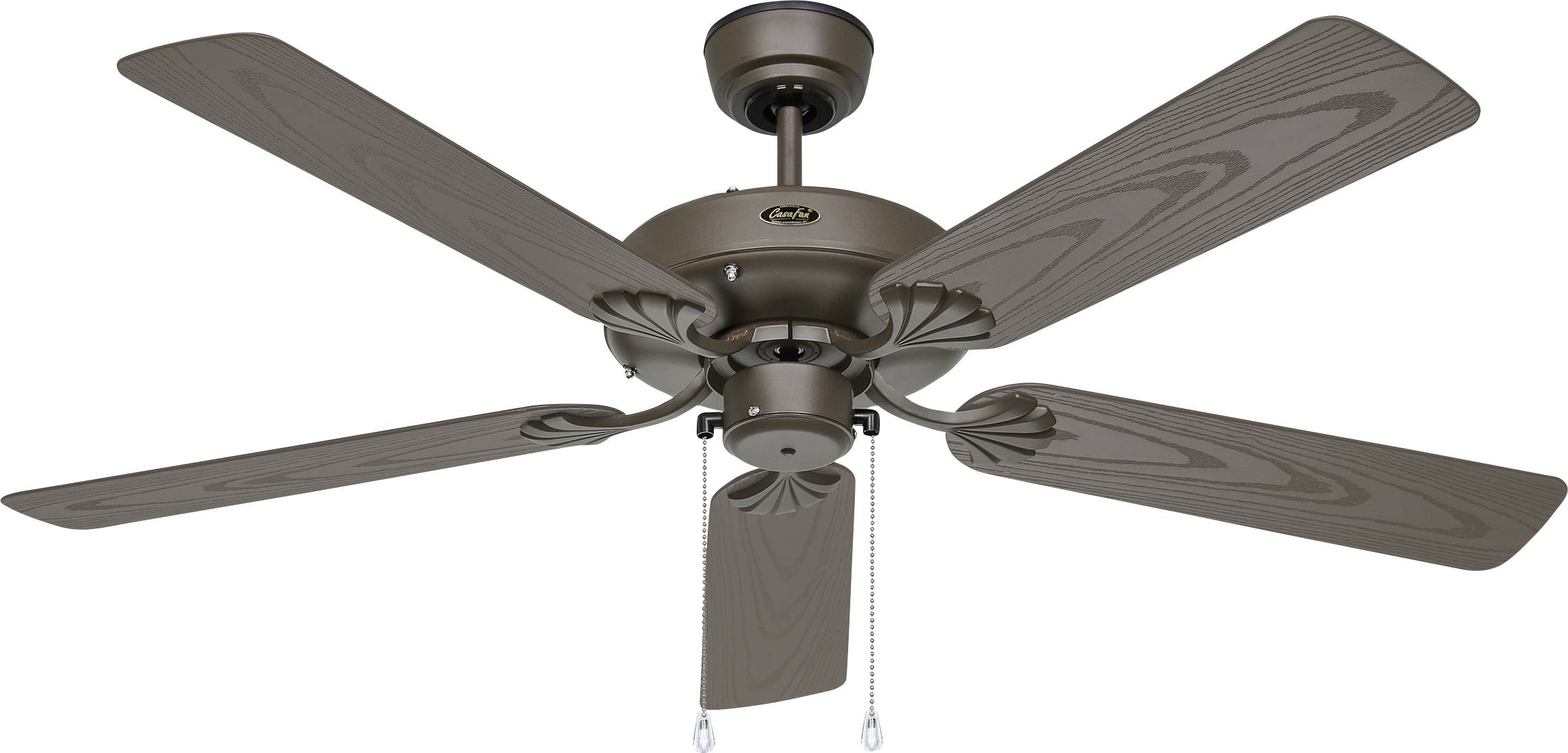 CasaFan CLASSIC OUTDOOR 132 BZ-EB Flügel Kunststoff braun Eiche Dekor Ventilatore da soffitto Bronzo Funzione invernale